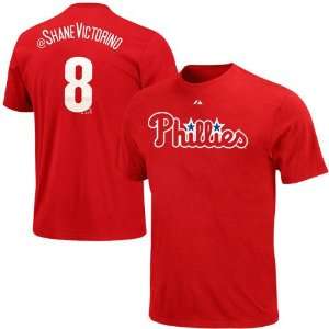   Philadelphia Phillies #8 Twitter T Shirt   Red: Sports & Outdoors