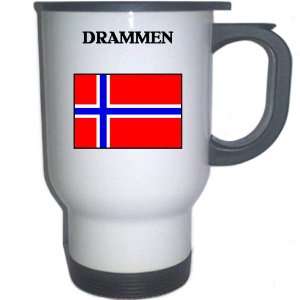 Norway   DRAMMEN White Stainless Steel Mug