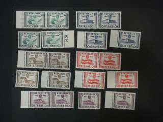 AUSTRIA  1955. Scott #599 603, 24 sets, Mint NH  