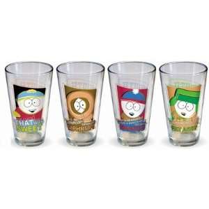South Park Characters 4 Pack Pint Glass Set  Kitchen 