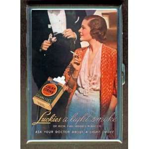 LUCKY STRIKES VINTAGE 1930S AD ID Holder, Cigarette Case or Wallet 