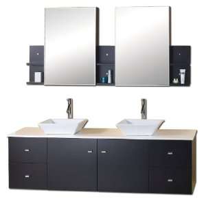   Espresso (double) 61 Inch Bathroom Vanity Set