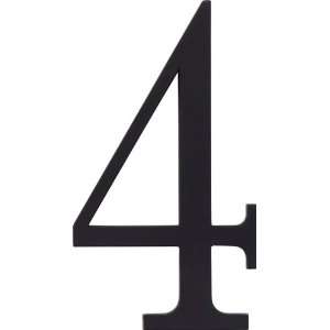    BL 6 Inch The Traditionalist House Number 4, Black