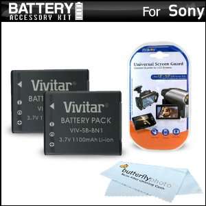   Batteries For Sony NP BN1 Rechargeable Batteries + LCD Screen