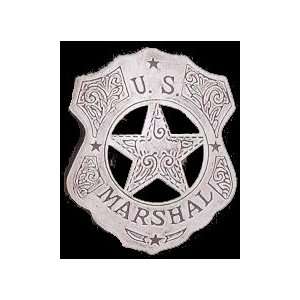    Deluxe Western Silver Badge   U.S. Marshal 