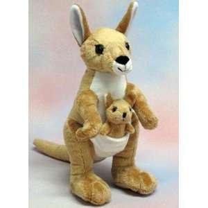    10.5 Kangaroo With Baby Plush Stuffed Animal Toy: Toys & Games