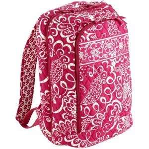  Vera Bradley Laptop Backpack in Twirly Birds Pink 