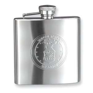 US Air Force Stainless Steel 6oz Hip Flask  Kitchen 