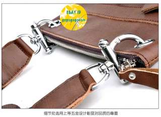 New Videng Polo mens Leather brown Shoulder Bag 111  