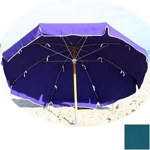  Metal Frame Beach Umbrella   Turquoise: Sports & Outdoors