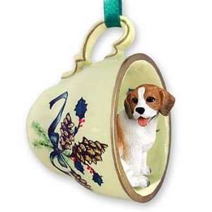  Beagle Teacup Christmas Ornament: Home & Kitchen