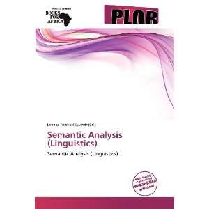   Analysis (Linguistics) (9786138683230) Lennox Raphael Eyvindr Books