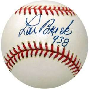  Lou Brock Signed Ball   with 938 Stolen Bases 