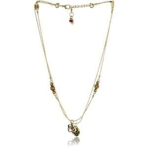   Brand Best Friends Gold Tone Snake And Beatle Necklace Jewelry