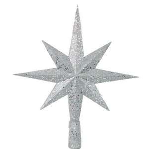 Silver Glitter Star Tree Topper: Home & Kitchen
