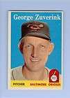 1957 topps 11 GEORGE ZUVERINK ORIOLES NM  