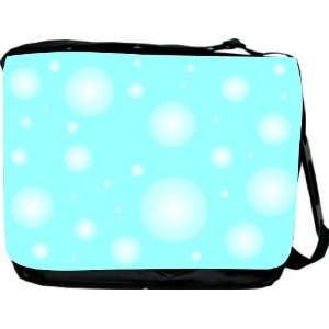  RikkiKnight Light Blue Bubbles Design Messenger Bag   Book 