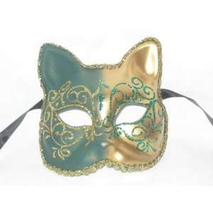  Green Gold Gatto Lillo Venetian Masquerade Party Mask 