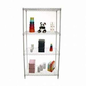  SI White Epoxy Wire Unit with Four 18 d x 36 w Shelves 