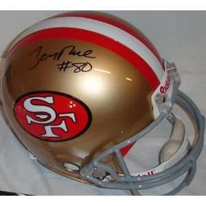  Jerry Rice Signed Helmet   Authentic