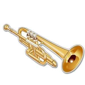   : Trumpet musical instrument band bumper sticker 6 x 4 Automotive