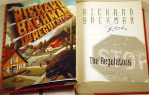 STEPHEN KING SIGNED RICHARD BACHMAN THE REGULATORS HC BOOK  