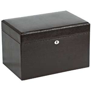  London Collection Medium Cocoa Leather Jewelry Box: Home 