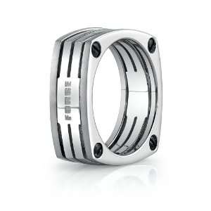   Comfort Fit Four Sided Design Ring Size 11: BenchMark Rings: Jewelry