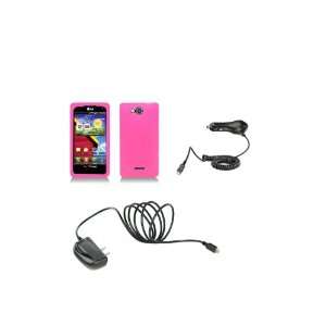  LG Lucid (Verizon) Premium Combo Pack   Pink Silicone Soft 
