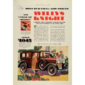  1931 Ad Willys Knight Six Automobile Toledo Garden Flowers 
