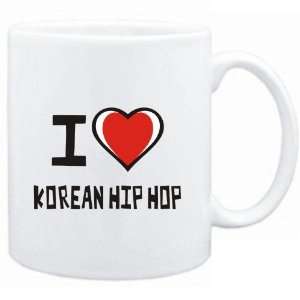  Mug White I love Korean Hip Hop  Music Sports 
