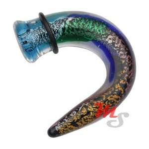    Psychedelic Dichro Pyrex Glass Talon Taper 4g 4 gauge Jewelry