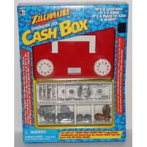   Lock Cash Box with Play Money Educational Toy: Toys & Games