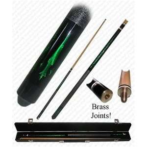   Global Emerald Green Designer Two Piece Pool Cue: Sports & Outdoors
