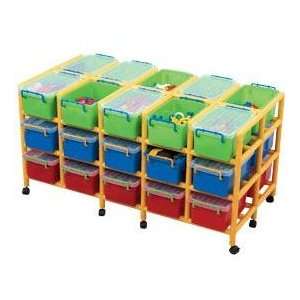  30 Flat Bin Mobile Storage Units, Classroom Cubbies 
