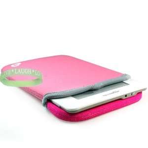  Kindle 2 Pink / Hot PInk Reversable Carrying Sleeve + A Live*Laugh 