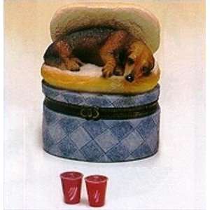  Wiener Dachshund Dog On Bun Hinged Trinket Box RETIRED 