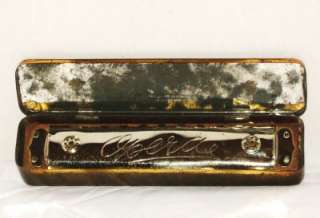 Vintage Opera Harmonica Original Tin Lithograph Case  