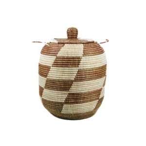  African Storage Basket   Brown   Small   Fair Trade: Home & Kitchen