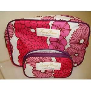  Clinique Red Floral Cosmetic Bags (2 Pieces)  Tracy Reese 