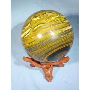  Huge 4.0 Tiger Iron Lapidary Sphere with Stand 