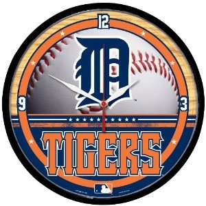  MLB Detroit Tigers Round Clock: Sports & Outdoors