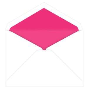  Inner Wedding Envelopes   Tiffany White Hot Pink Lined (50 
