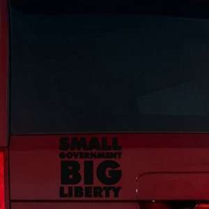  Small Government Big Liberty Window Decal (Black 