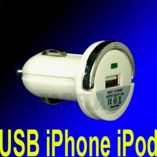 Car iPhone iPod Cigarette Lighter Plug USB charger  