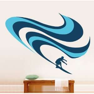   Wall Art Decal Sticker Surfing Big Wave 6ft X 8ft 