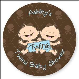  Twin Modern Baby Boys Caucasian   24 Round Personalized 