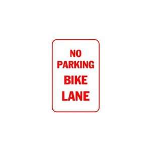    3x6 Vinyl Banner   No Parking Bike Lane Red: Everything Else