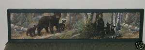 RUSTIC COUNTRY BEARS AND CUBS IN THE WOODS WALL DECOR  