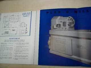 Vtg Plan O Mill Corporation Catalog~No. 3 Milling Machine~Tool  